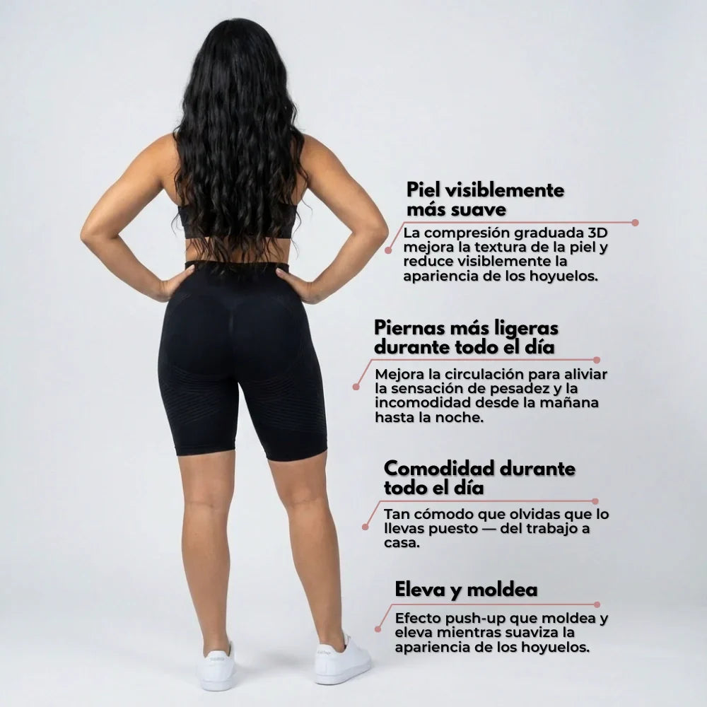 Mallas cortas Cellumove 3D – Negro clásico