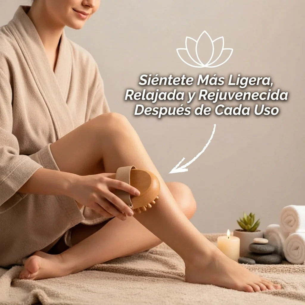Rodillo corporal de madera anticelulitis – Activa la circulación y alisa la piel