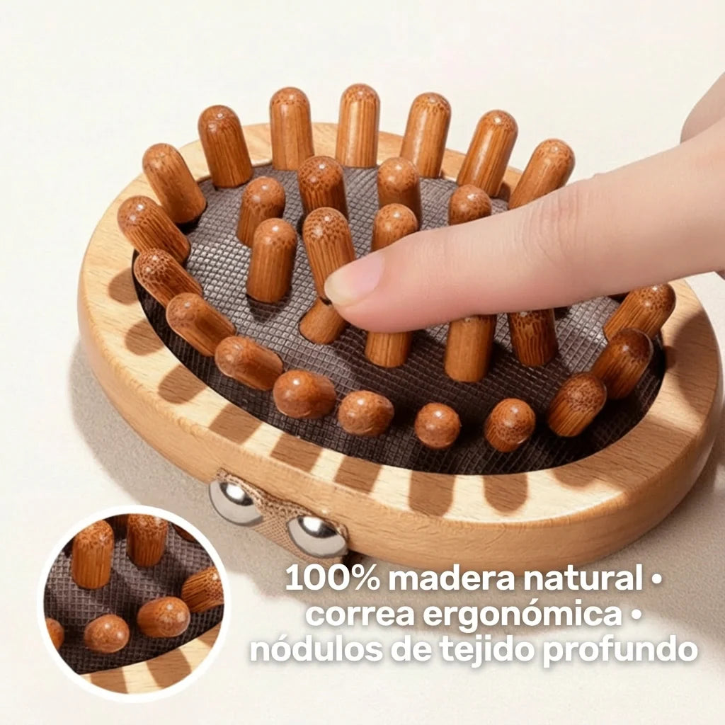Rodillo corporal de madera anticelulitis – Activa la circulación y alisa la piel