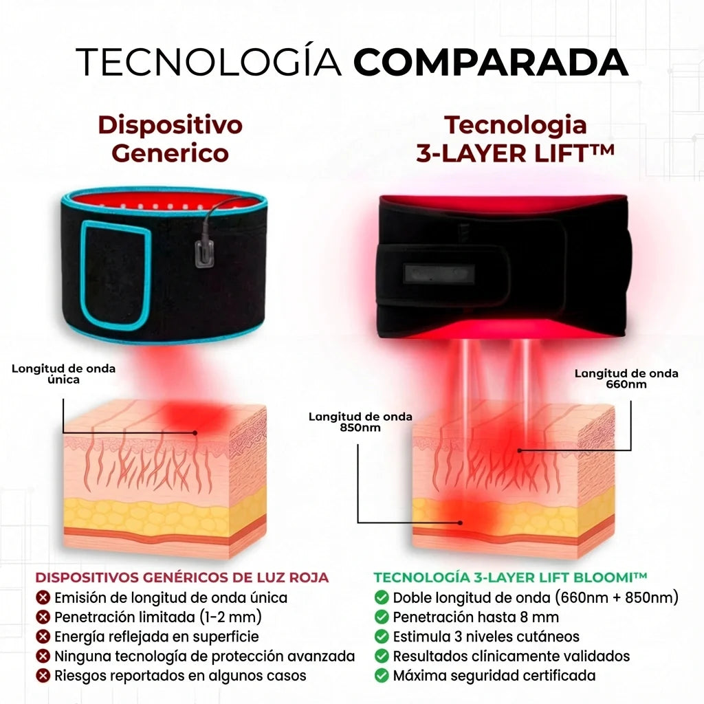 Faja de Luz Roja para Reafirmar el Abdomen y Recuperar la Confianza