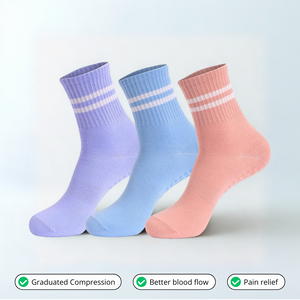3-Pair 3D Compression Color Socks