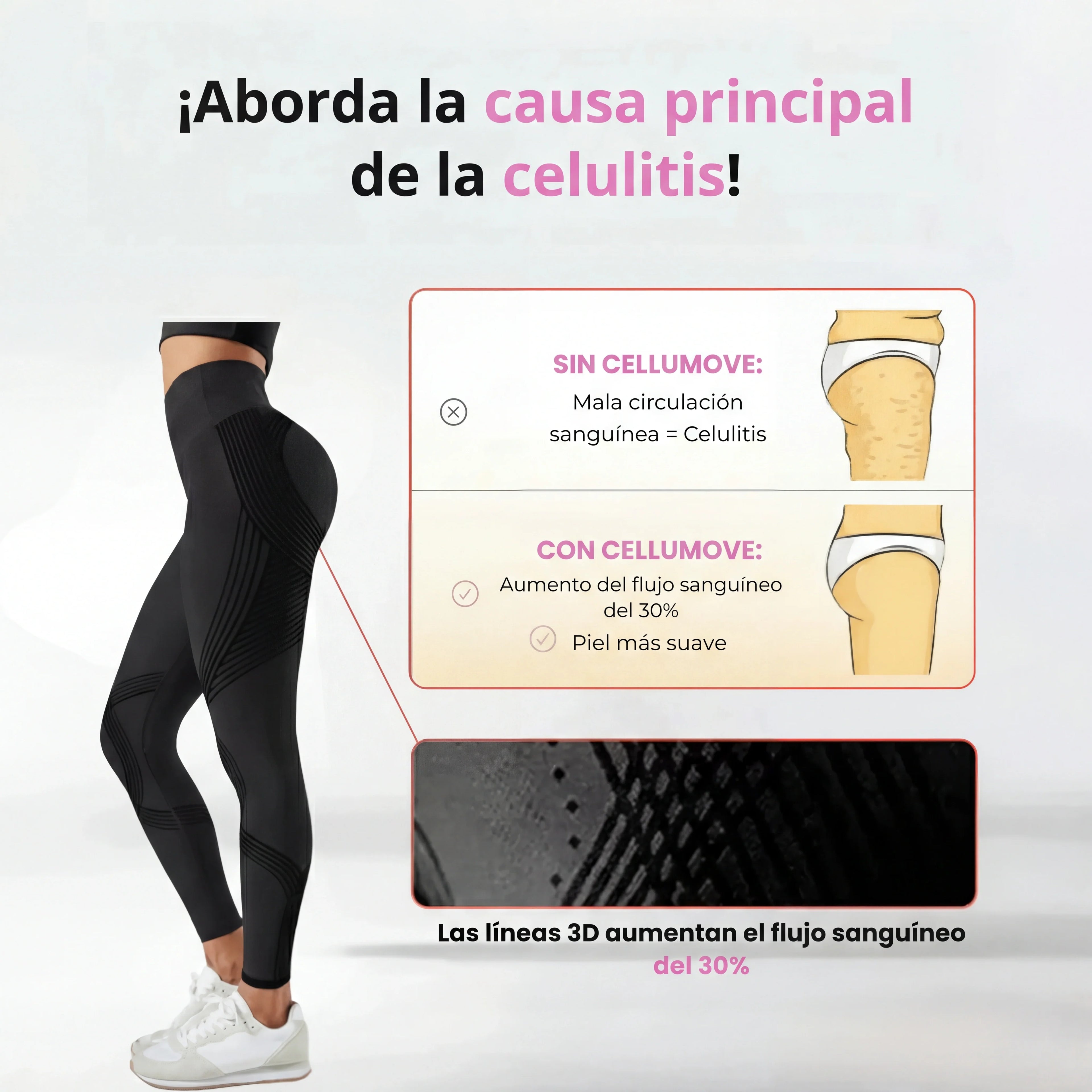 Legging 3D Cellumove – Redefine tu silueta sin esfuerzo